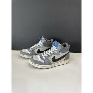 Nike Court Borough Mid 2 Youth 6Y Gray White Black High Top Sneakers 839977-009